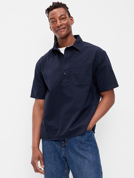 Image number 1 showing, Loose Popover Work Shirt