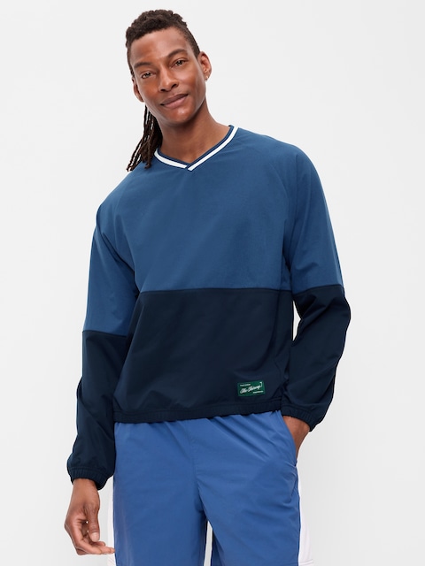 V-Neck Pullover Windbreaker