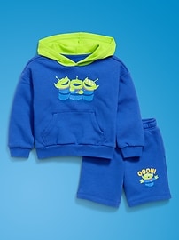 Image number 3 showing, Old Navy x Pixar Toy Story Pullover Hoodie and Shorts Set for Toddler Boys