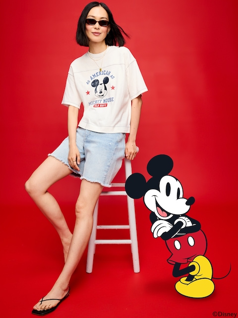 Old Navy x Disney Mickey Mouse Football-Style T-Shirt for Women