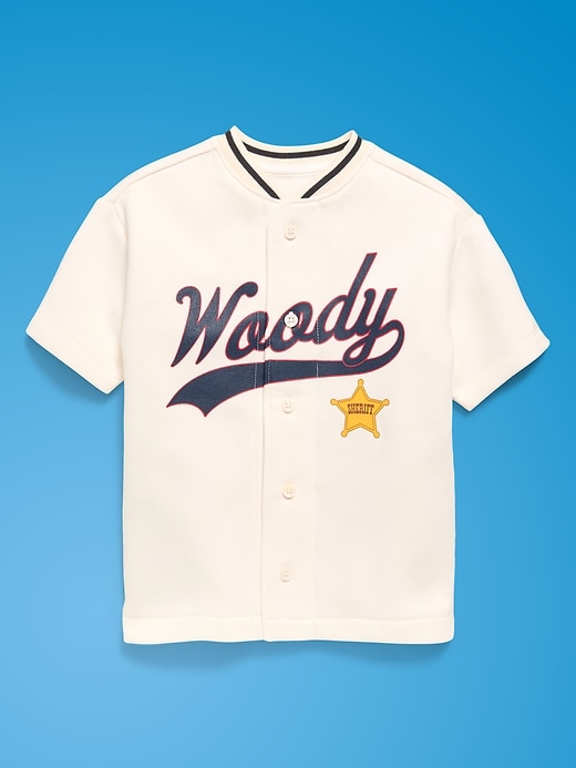Image number 3 showing, Old Navy x Pixar Toy Story Oversized Baseball Jersey Sweatshirt for Toddler Boys