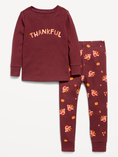 Printed Snug-Fit Pajama Set for Toddler & Baby