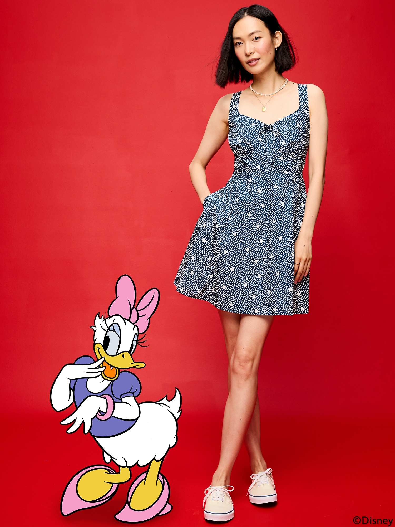 Old Navy x Disney Mickey Mouse Fit & Flare Cami Mini Dress for Women