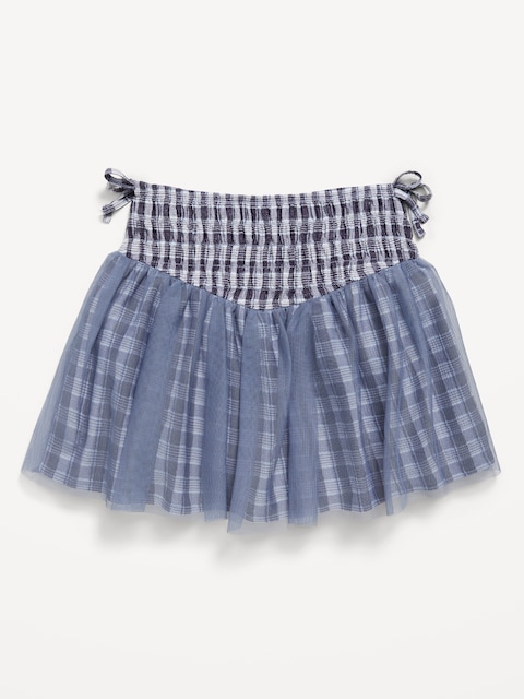 Western Smocked Tulle Skirt for Toddler Girls