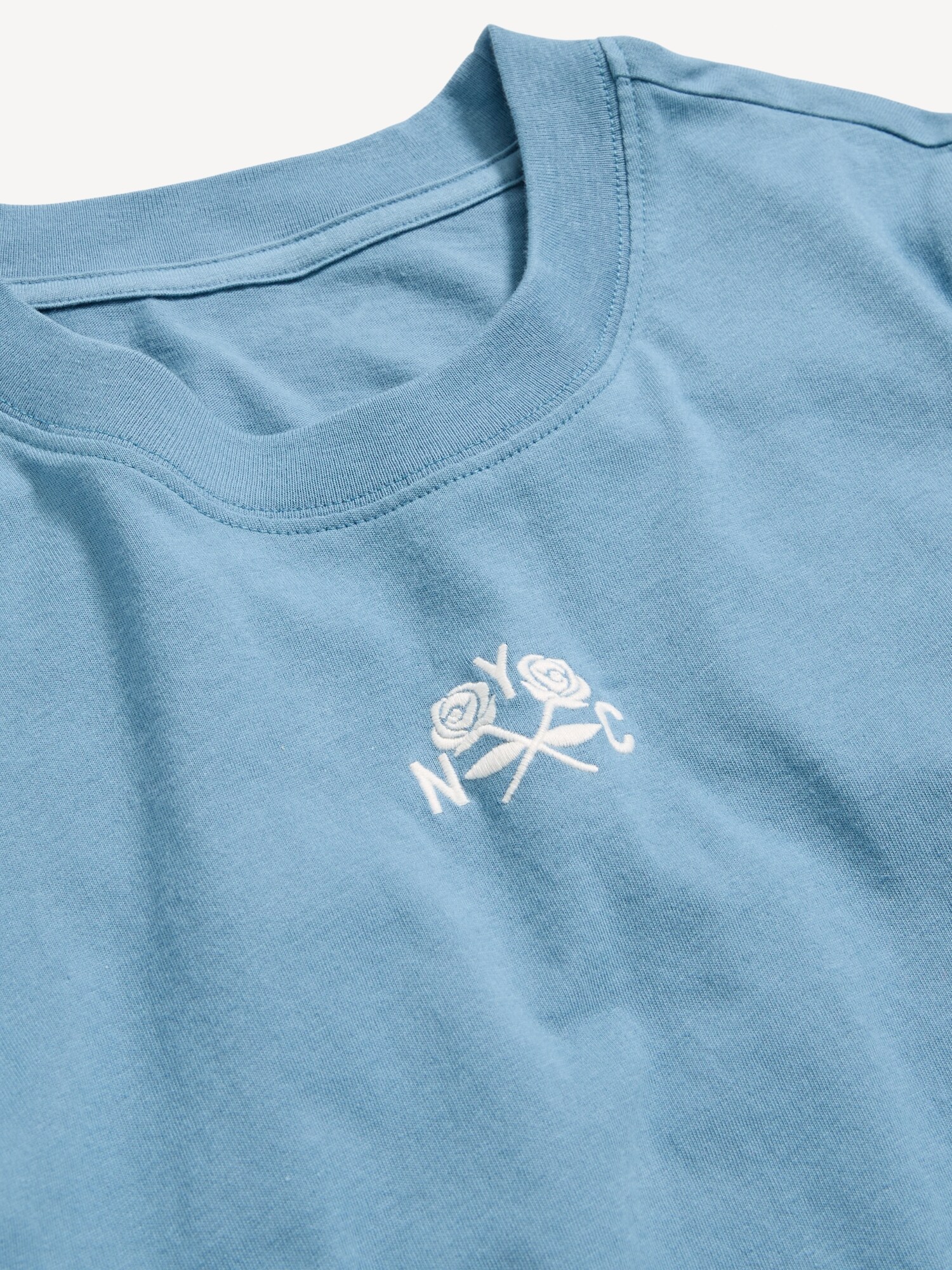 Женская футболка Old Navy EveryWear Long-Sleeve Graphic, цвет: Синий — фото 4
