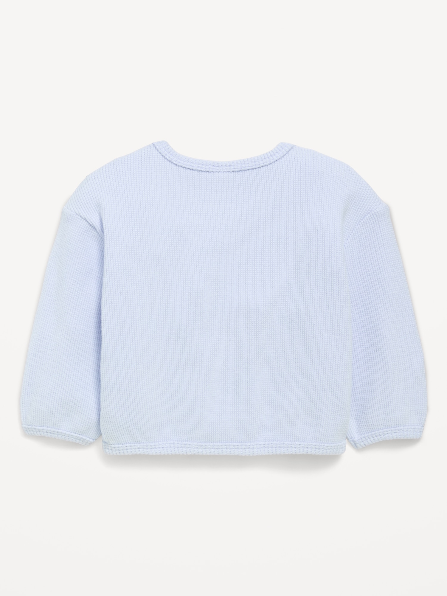 Long-Sleeve Waffle-Knit Pocket Sweatshirt for Baby