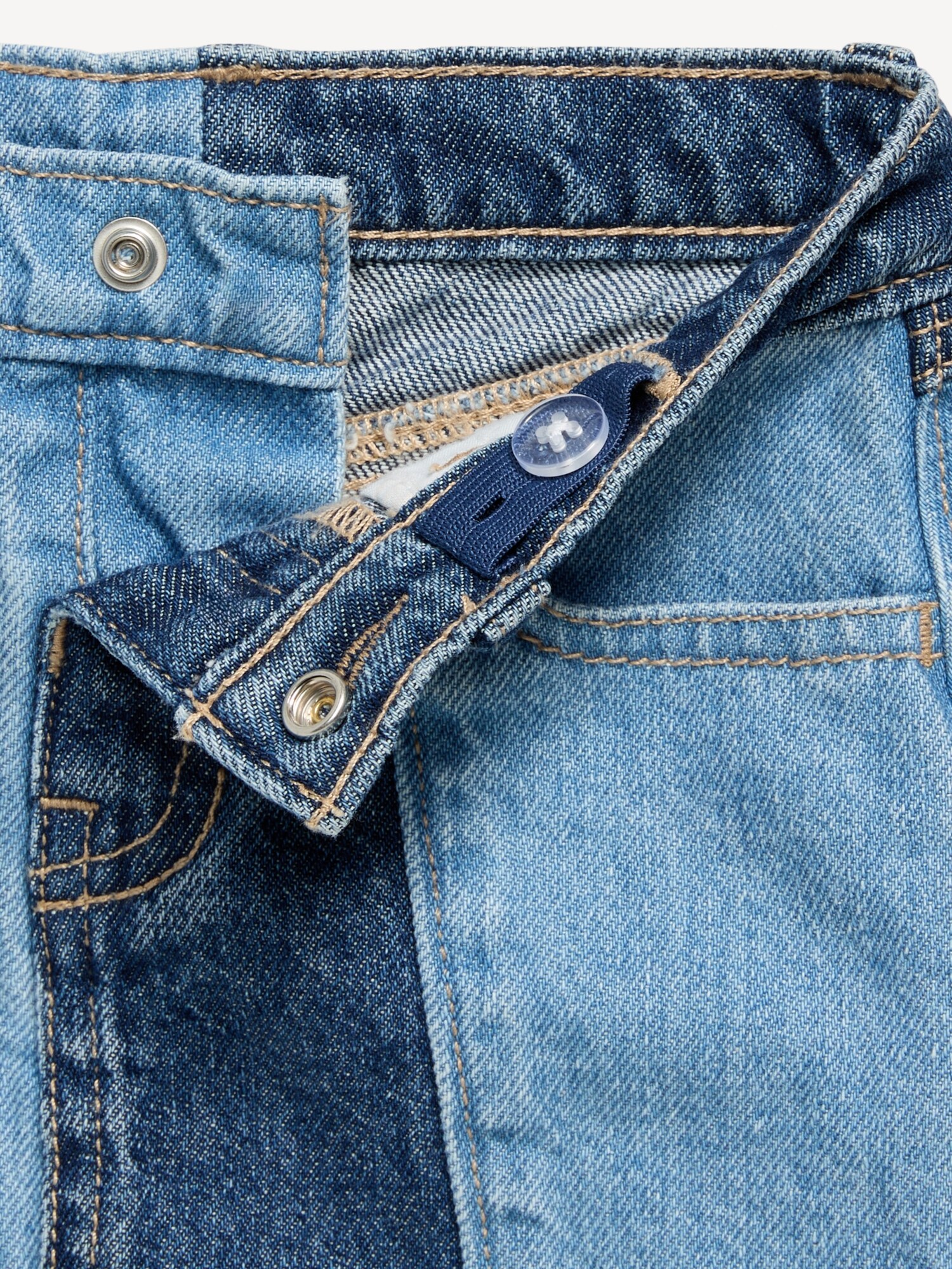 Юбка Old Navy High-Waisted Pleated Jean Skirt для девочек-малышей, цвет: Panel Washes — фото 2