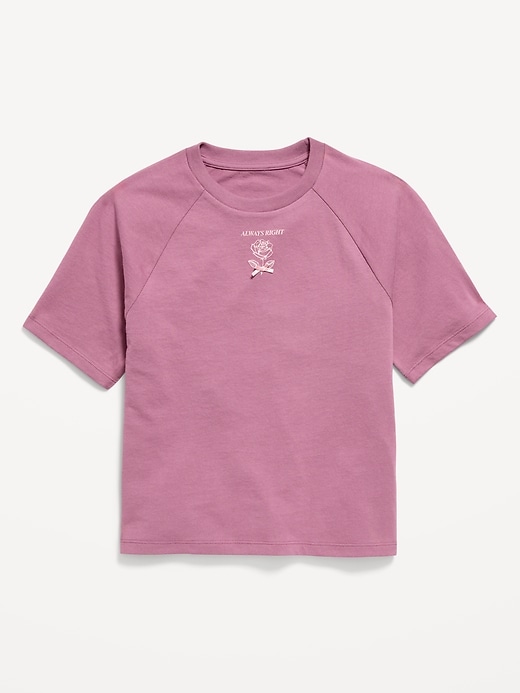 Image number 1 showing, Oversized Short-Sleeve Graphic T-Shirt for Girls