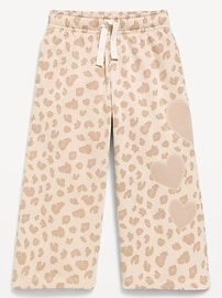 Image number 1 showing, Printed Wide-Leg Sweatpants for Toddler Girls