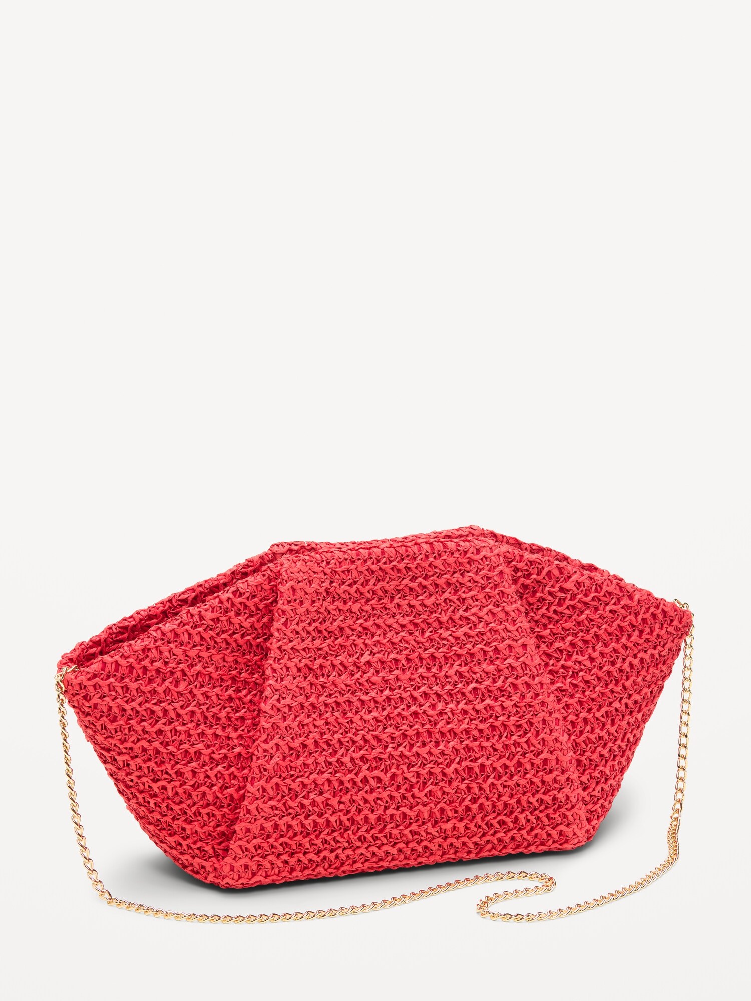 Женская сумка Old Navy Raffia Frame Shoulder, цвет: Оранжевый — фото 6
