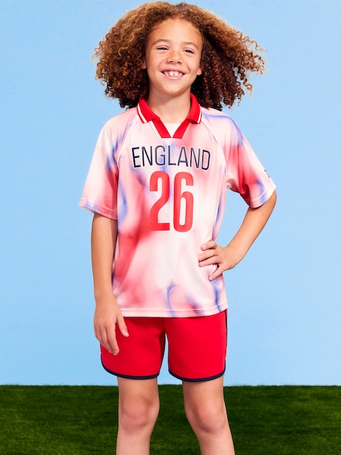 FIFA World Cup 26™ England Lifestyle Collared Jersey T-Shirt for Kids - England Tie
