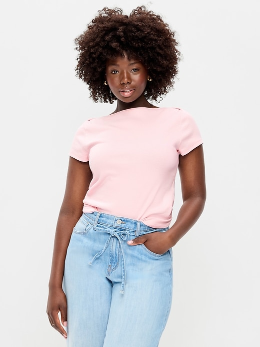 Image number 4 showing, Snug Boatneck T-Shirt