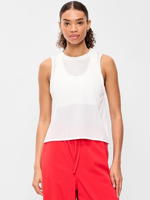 Image number 1 showing, Mesh Muscle Tank Top