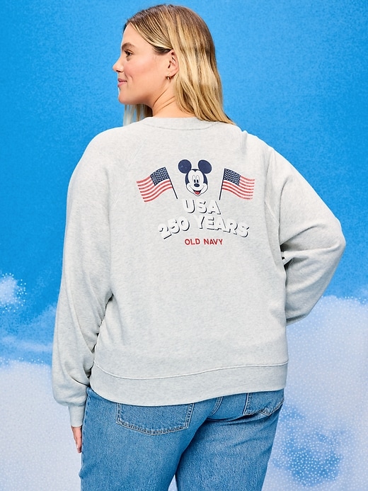 Image number 8 showing, Old Navy x Disney Mickey Mouse Oversized Graphic Raglan Sweatshirt for Women