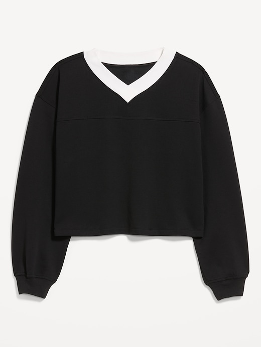 Image number 1 showing, Dynamic Fleece Oversized Cropped Sweatshirt