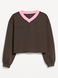 Image number 1 showing, Dynamic Fleece Oversized Cropped Sweatshirt