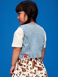 Image number 2 showing, Old Navy x Pixar Toy Story Western Denim Vest for Toddler Girls