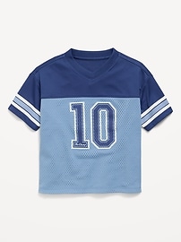 Image number 1 showing, Oversized Mesh Graphic Football T-Shirt for Toddler Boys
