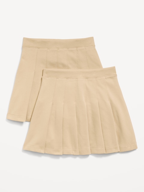 School Uniform Ponte-Knit Pleated Skort for Girls