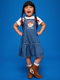 Image number 1 showing, Old Navy x Pixar Toy Story Western Denim Dress for Toddler Girls