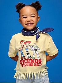 Image number 1 showing, Old Navy x Pixar Toy Story Graphic Fringed-Hem T-Shirt for Toddler Girls