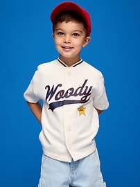Image number 1 showing, Old Navy x Pixar Toy Story Oversized Baseball Jersey Sweatshirt for Toddler Boys
