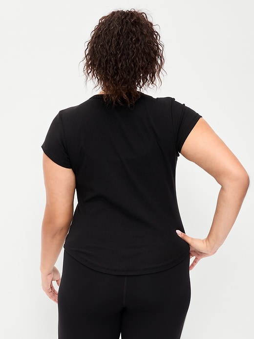 Image number 8 showing, Fitted Crew-Neck Ribbed T-Shirt