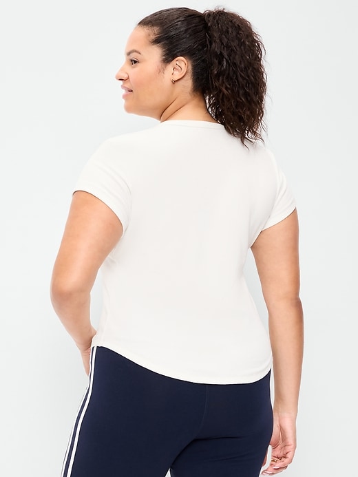 Image number 8 showing, Fitted Crew-Neck Ribbed T-Shirt