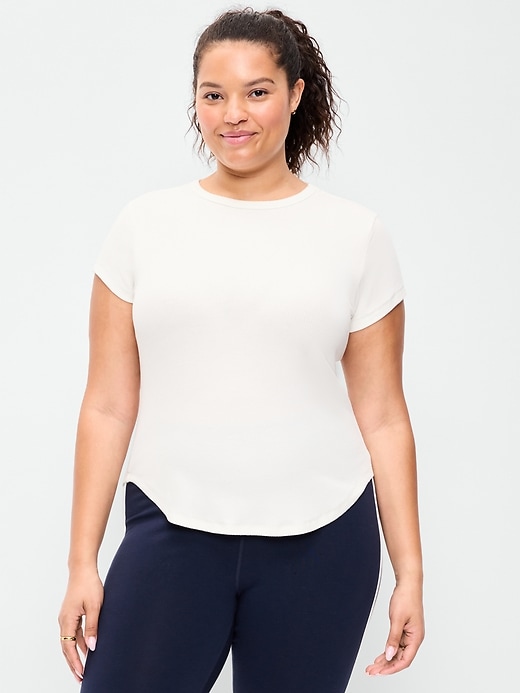 Image number 7 showing, Fitted Crew-Neck Ribbed T-Shirt