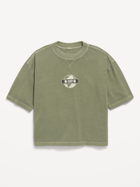Oversized Short-Sleeve Graphic T-Shirt for Boys