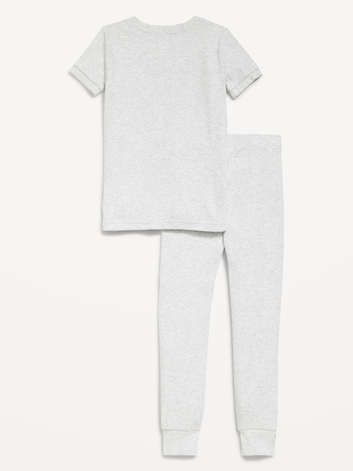Snug-Fit Ribbed Pajama Set for Toddler & Baby
