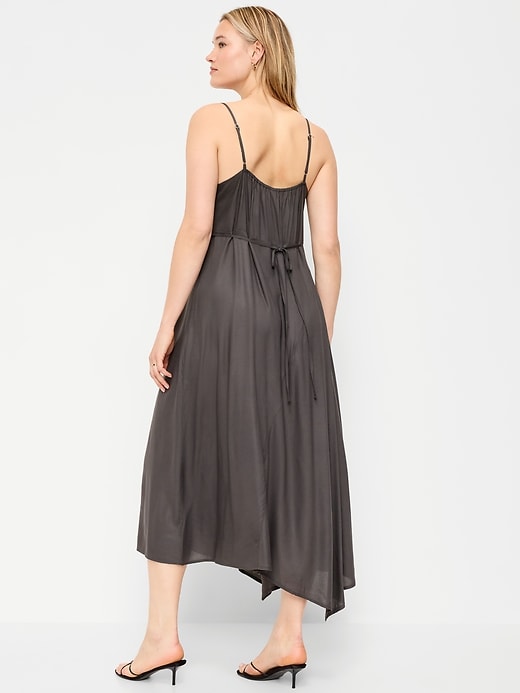 Image number 8 showing, Fit & Flare Tie-Back Asymmetrical Midi Dress