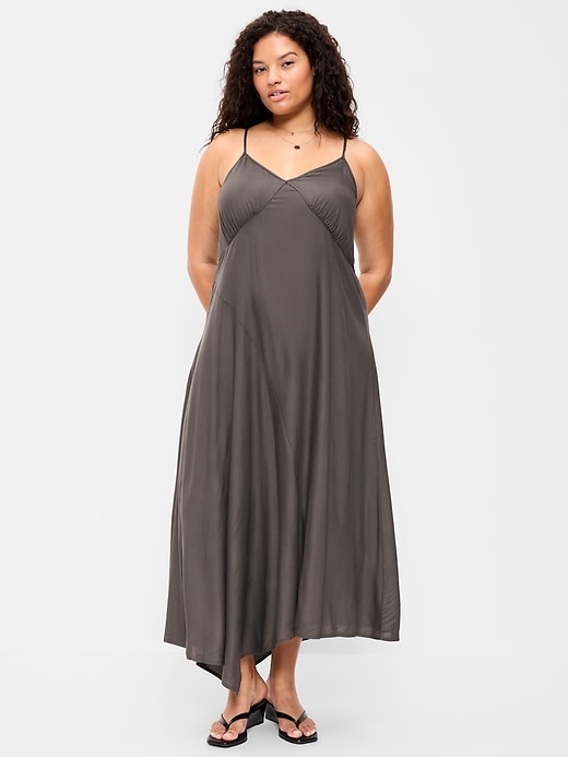 Image number 9 showing, Fit & Flare Tie-Back Asymmetrical Midi Dress