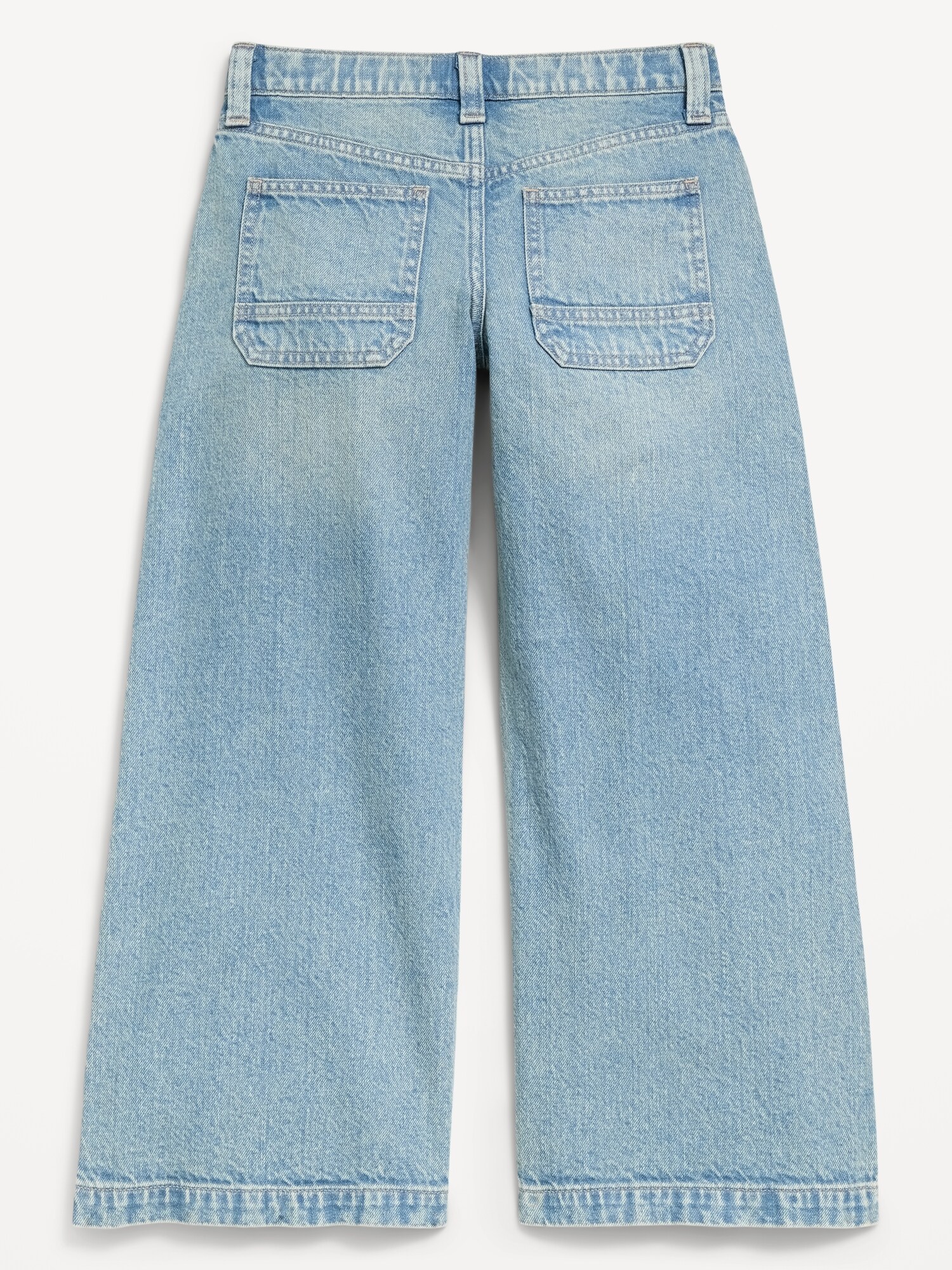 Джинсы Old Navy Low-Rise Super Baggy Wide-Leg Jeans для девочек, цвет: Светлая варка — фото 3