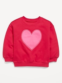 Image number 3 showing, Oversized Long-Sleeve Graphic Sweatshirt for Toddler Girls