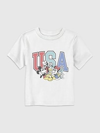 Image number 1 showing, Mickey USA Friends Graphic T-shirt for Toddlers