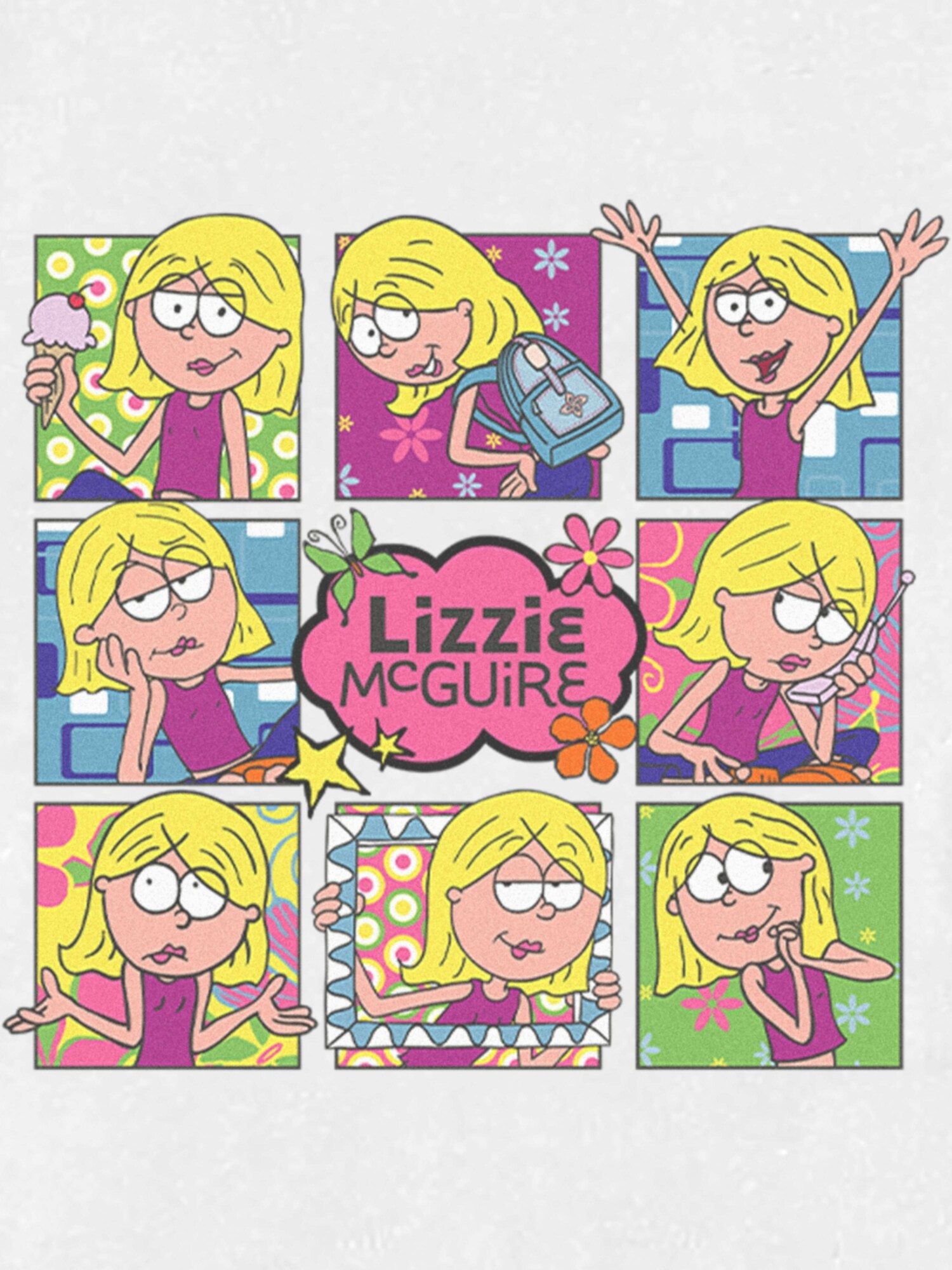 Детская футболка Old Navy Lizzy McGuire Multi Lizzie с принтом для малышей, цвет: Белый — фото 2