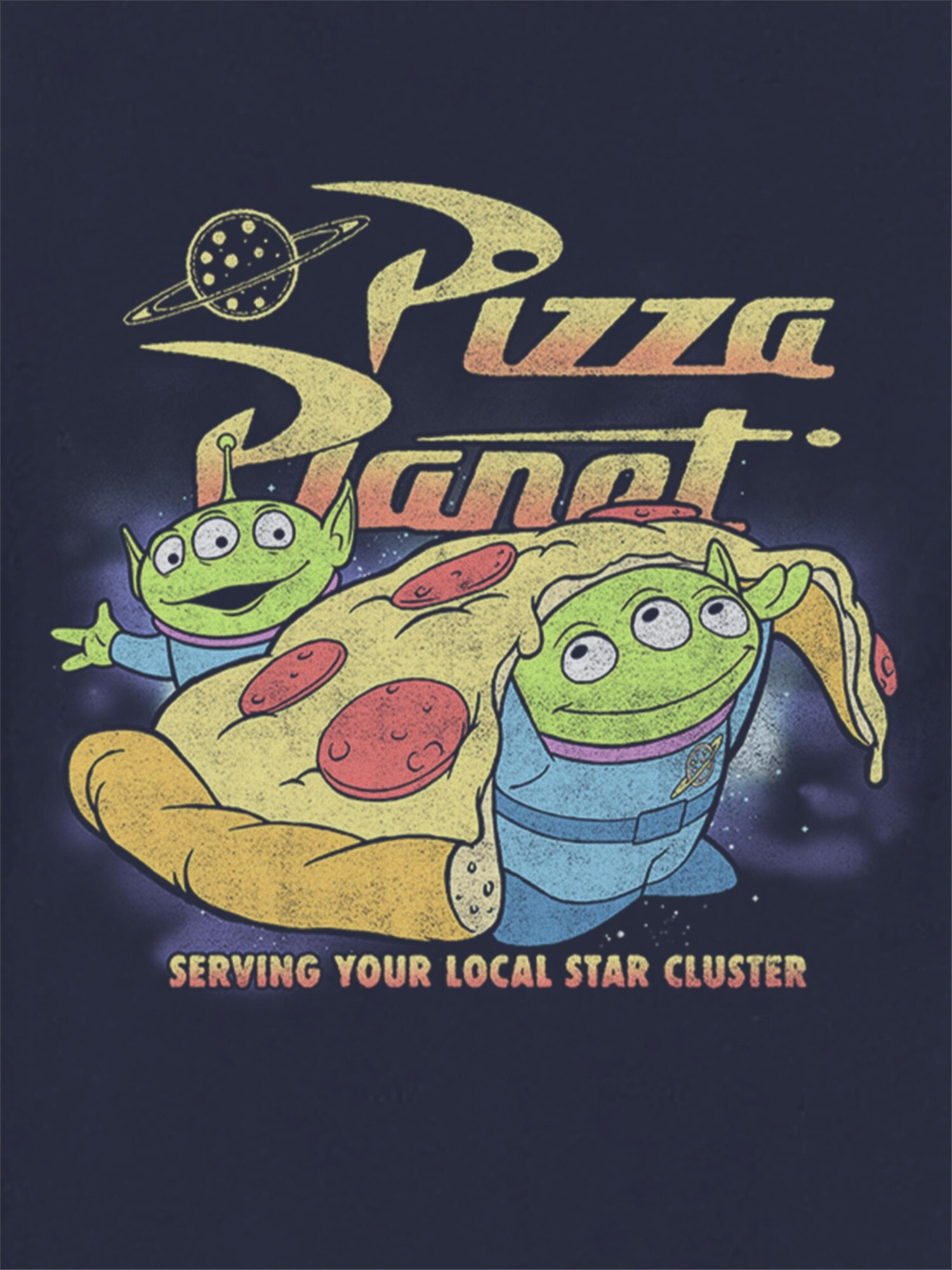 Детская футболка Old Navy Toy Story Pizza Planet с принтом для малышей, цвет: Тёмно-синий — фото 2
