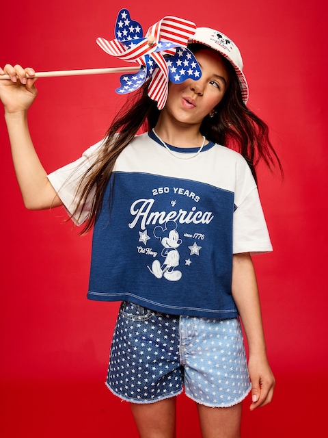 Old Navy x Disney Mickey Mouse Football-Style T-Shirt for Girls