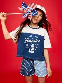 Image number 1 showing, Old Navy x Disney Mickey Mouse Football-Style T-Shirt for Girls