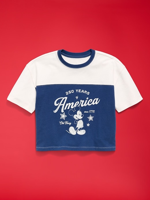 Image number 4 showing, Old Navy x Disney Mickey Mouse Football-Style T-Shirt for Girls