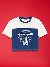 Image number 4 showing, Old Navy x Disney Mickey Mouse Football-Style T-Shirt for Girls