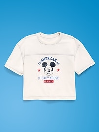 Image number 4 showing, Old Navy x Disney Mickey Mouse Football-Style T-Shirt for Girls