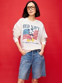 Image number 1 showing, Old Navy x Disney Mickey Mouse Crew-Neck Sweatshirt for Adults