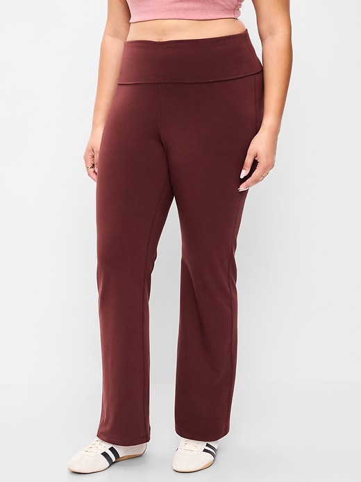 Image number 5 showing, High-Waisted PowerChill Fold-Over Bootcut Leggings