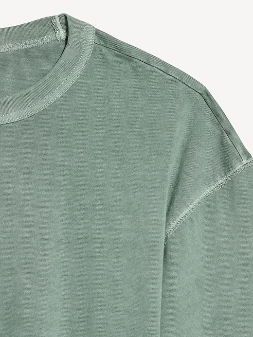 Image number 4 showing, Garment-Dyed Heavyweight Cropped T-Shirt