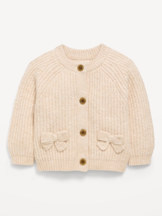 Image number 1 showing, SoSoft Bow-Front Cardigan Sweater for Baby