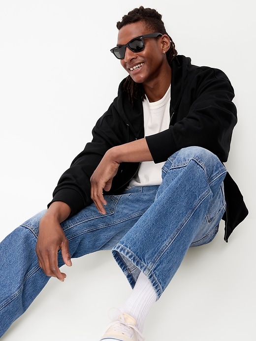 Image number 3 showing, Oversized Heavyweight Full-Zip Rotation Hoodie