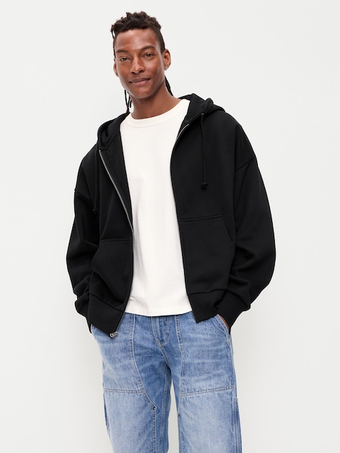 Oversized Heavyweight Full-Zip Rotation Hoodie