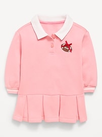 Image number 3 showing, Long-Sleeve Collared Fleece Dress for Baby